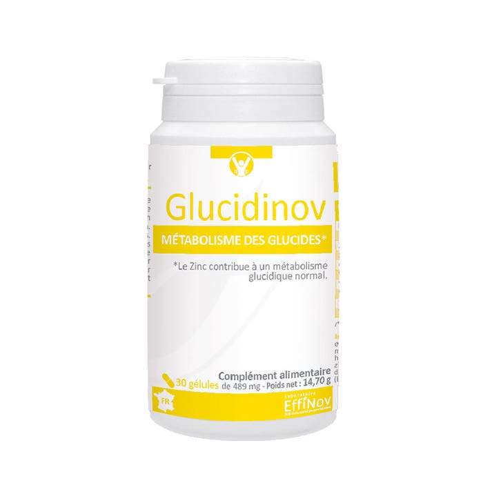 Glucidinov 30 Gélules Maintien de la glycémie Effinov Nutrition