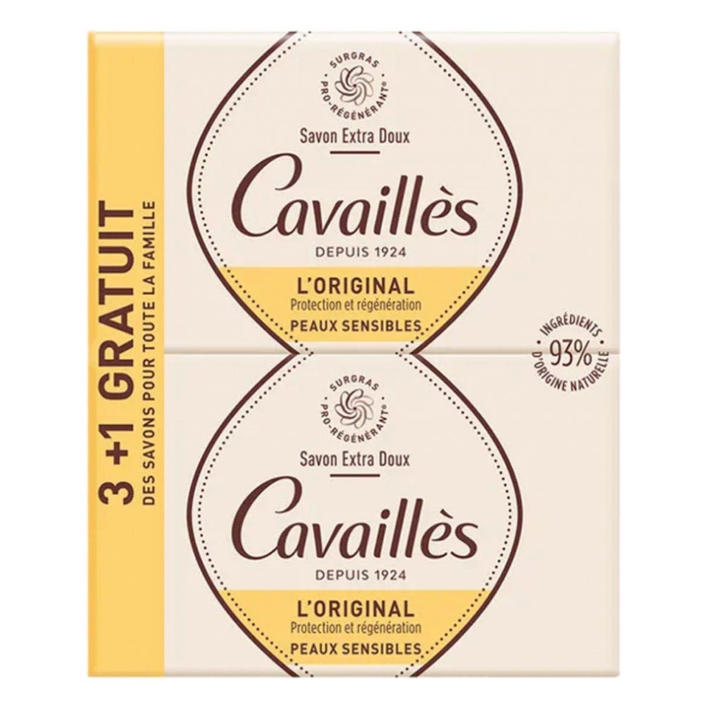 Rogé Cavaillès Surgras Actif Savon Extra Doux 4x250g
