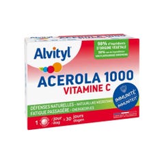Alvityl Acerola 1000 Vitamine C Immunité 30 Comprimés A Croquer