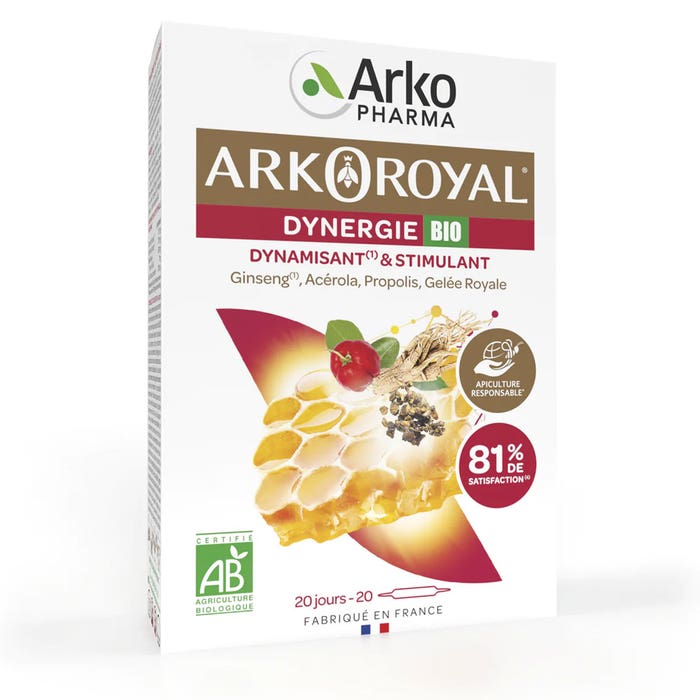 Arkopharma Arkoroyal Dynergie Bio Dynamisant & Stimulant 20 ampoules