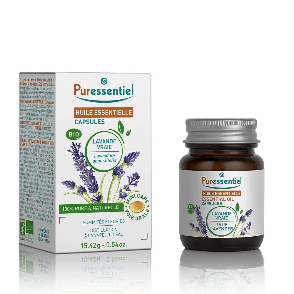 Puressentiel Huiles Essentielles Lavande Vraie Bio 60 Capsules