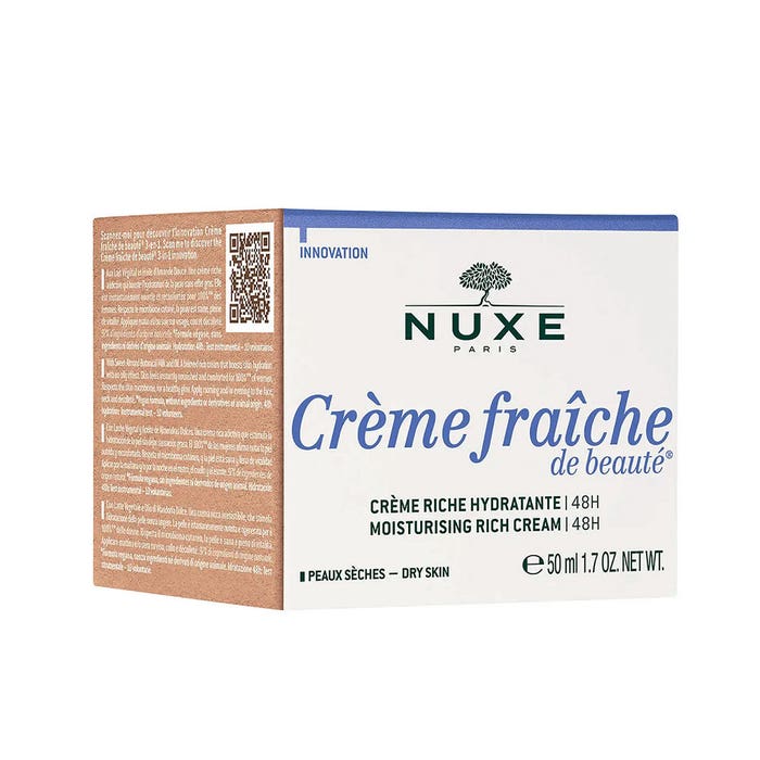 Nuxe Creme Fraîche De Beaute Crème Riche Hydratante Visage 48h Peaux Sèches 50ml