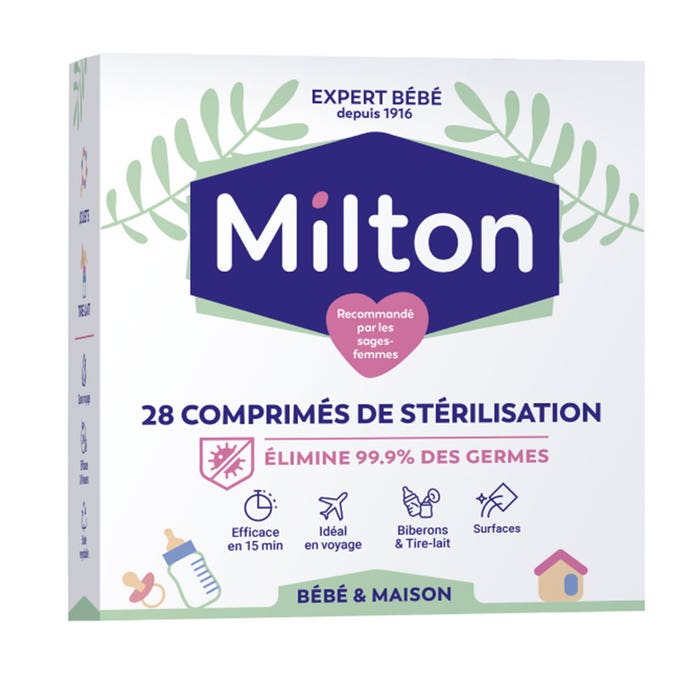Comprimés de Stérilisation x28 Bébé et Maison Milton