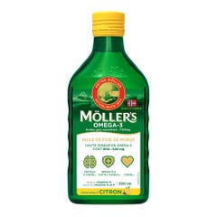 Moller'S Omega-3 Huile De Foie De Morue Liquide Arome Naturel Citron 250ml