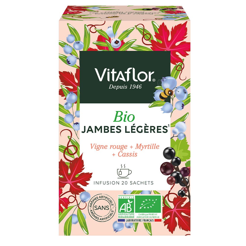 Vitaflor Tisane Jambes Legeres Bio 20 sachets