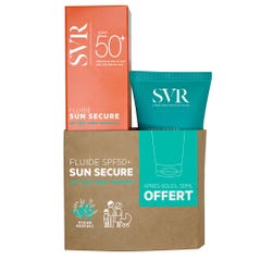 Svr Sun Secure Fluide très haute protection Spf50+ 50ml + Lait Après Soleil 50ml Offert Peaux Hypersensibles Au Soleil
