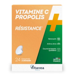 Vitavea Santé Vitamine C + Propolis Résistance 24 Comprimes A Croquer