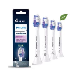 Philips Sonicare Tetes De Brosse A Dents Sensitive Standard S2 HX6054/10 X4