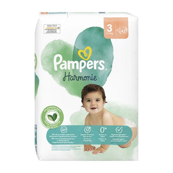 Pampers Harmonie Couches Taille 3 6 à 10kg x42