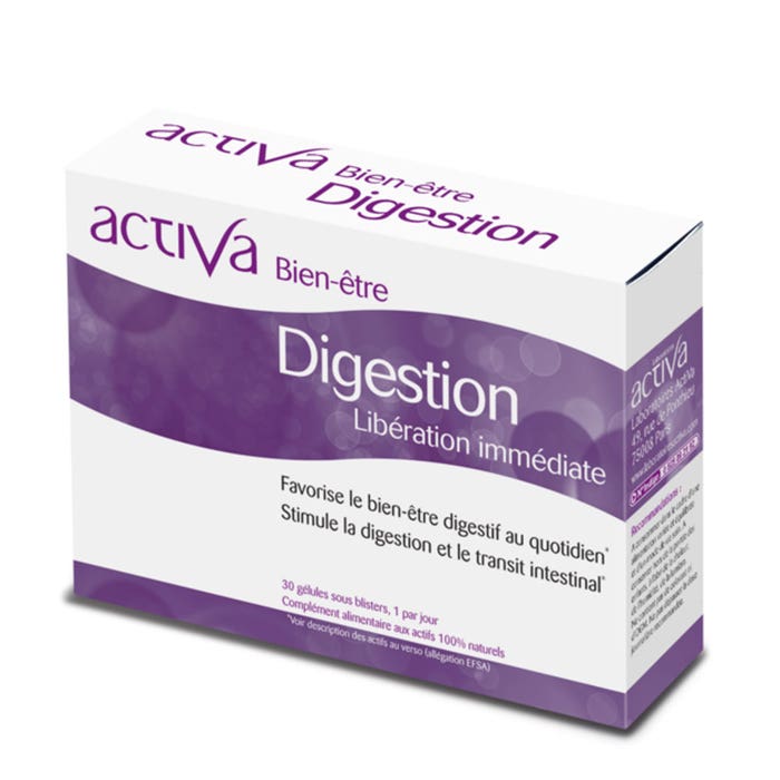 Digestion 30 gélules Bien-Être Liberation Immediate Activa