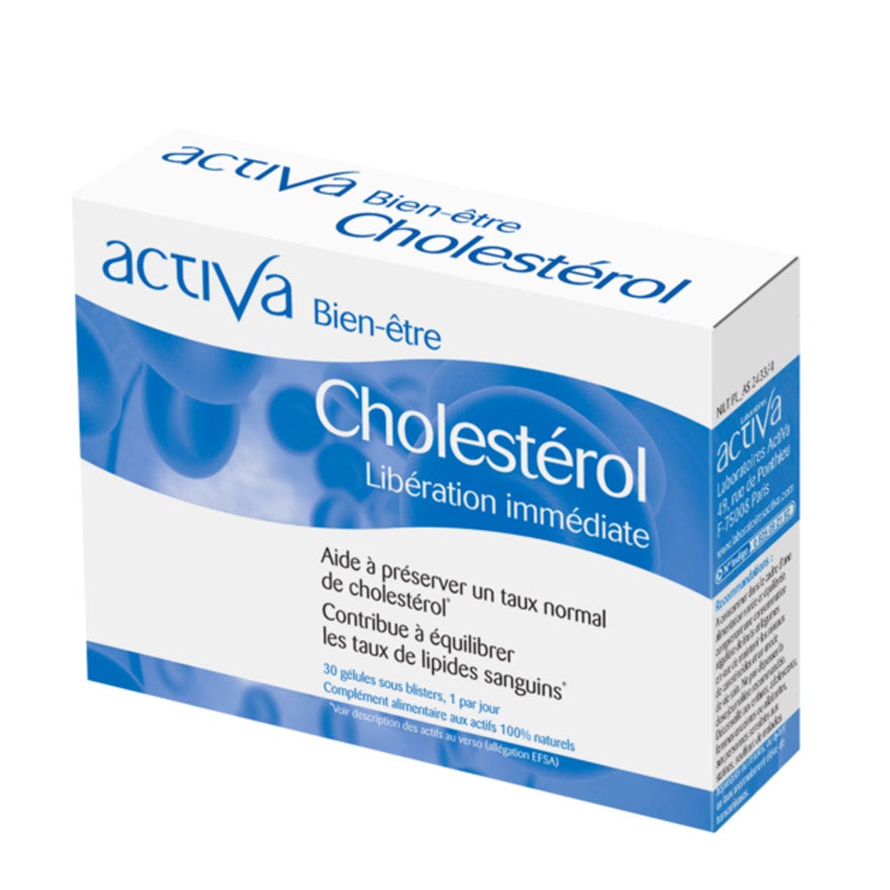 Activa Bien-Être Cholesterol Libération immédiate 30 Capsules