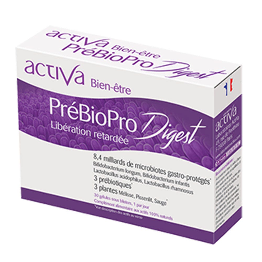 Activa Bien-Être Prébiopro Digest Libération Retardée 30 Gélules