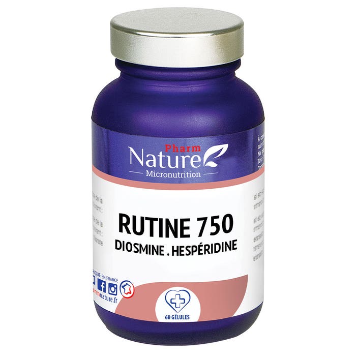 Rutine 750 Diosmine Hespéridine 60 Gélules Nature Attitude