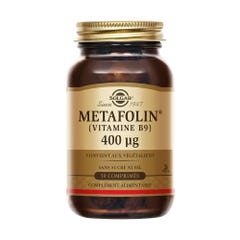 Solgar Metafolin® 400 µg Vitamine B9 brevetée x50 comprimés