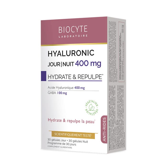 Biocyte Anti-rides Hyaluronic 400mg Hydrate et repulpe x 30 gélules ...