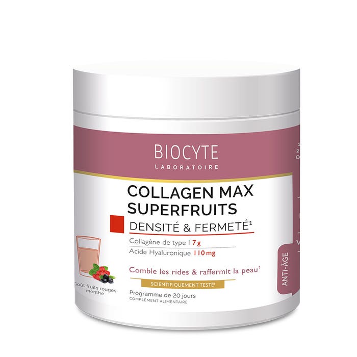 Biocyte Anti-âge Collagen Max Superfruits Goût Fruits Rouges Menthe 260g