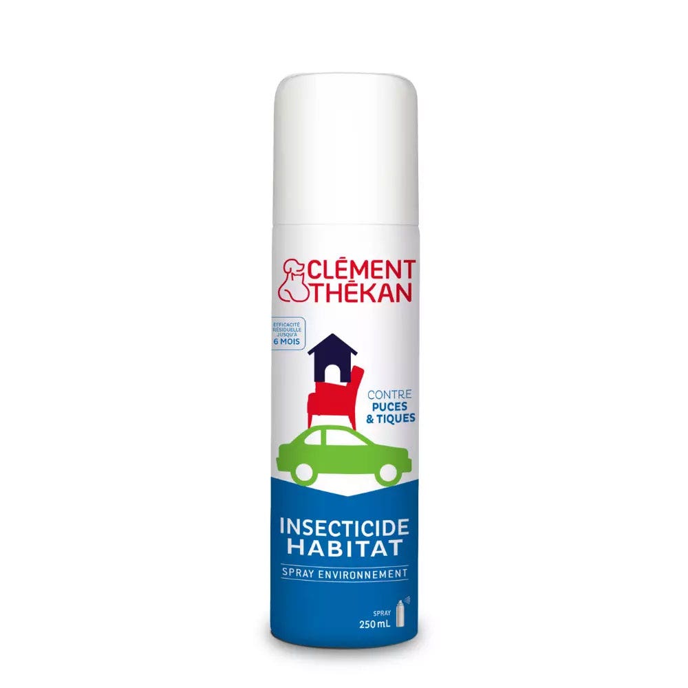 Clement-Thekan Spray Insecticide Habitat Contre Puce & Tiques 250ml