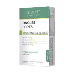Biocyte Ongles Ongles Forts Keratine Silice Bamboo 40 Gelules Résistance et beauté 40 gélules