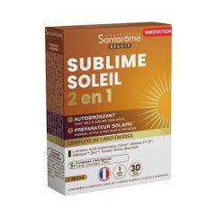 Santarome Sublime Soleil 2en1 Autobronzant et Préparateur Solaire 30 Comprimés