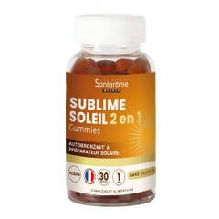 Santarome Sublime Soleil 2en1 Autobronzant et Préparateur Solaire 30 Gummies