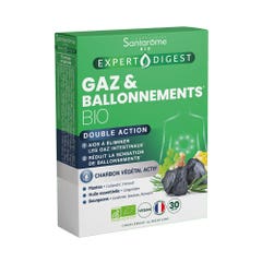 Santarome Expert Digest Gaz et Ballonnements Double Action 30 Gélules