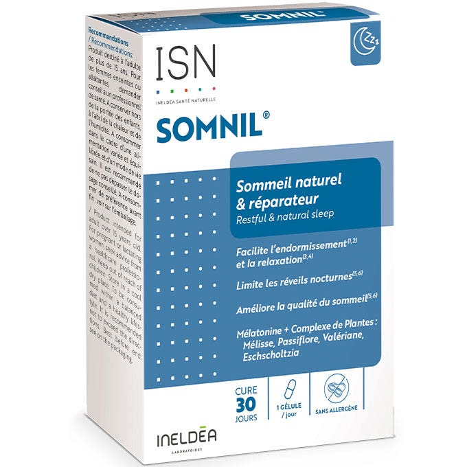 Ineldea Santé Naturelle Somnil Sommeil Naturel Et Reparateur 30 Gelules Vegetales