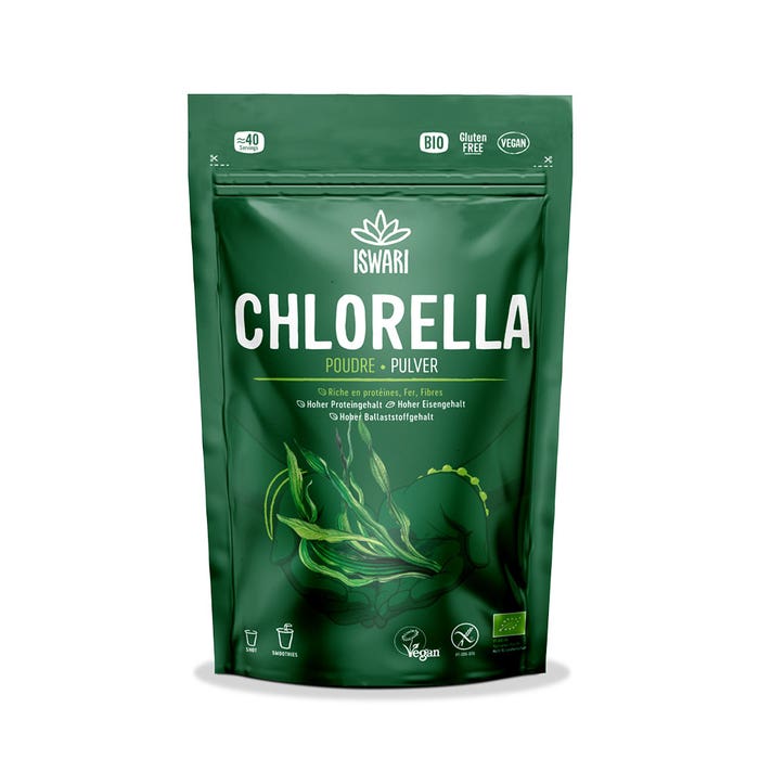 Chlorella en poudre Bio 125g Super Aliment Pur Iswari
