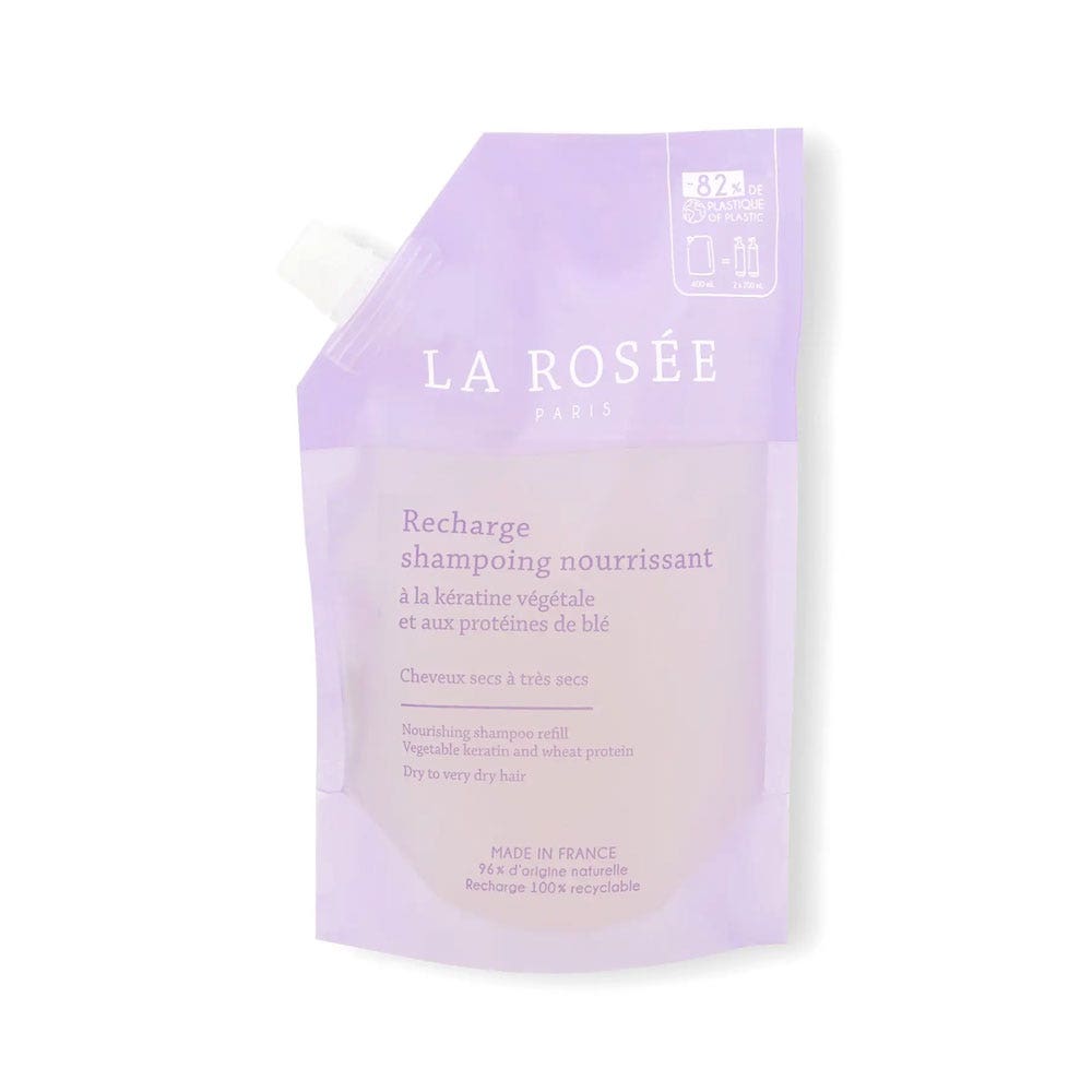 LA ROSÉE Recharge Shampoing Nourrissant à la kératine végétale et aux protéines de blé 400ml