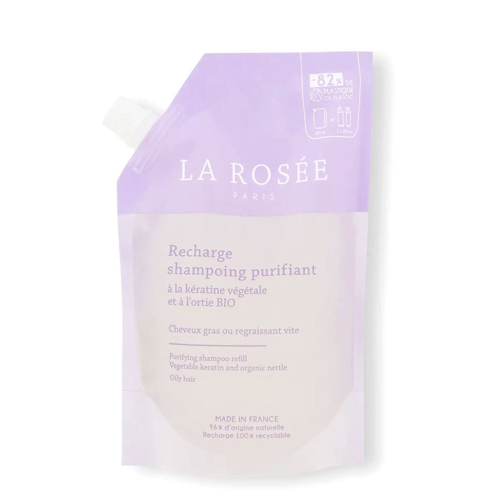 LA ROSÉE Recharge Shampoing Purifiant à la kératine végétale et à l'ortie Bio 400ml