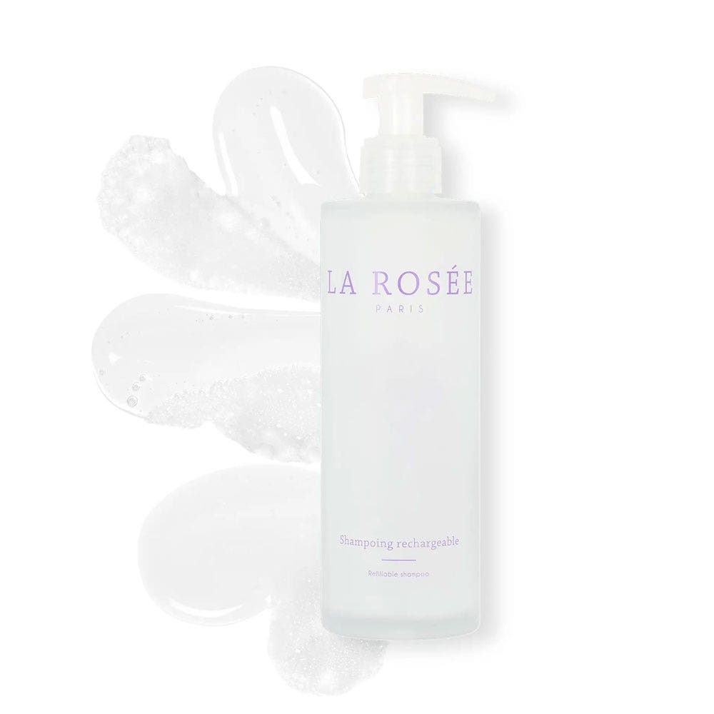 LA ROSÉE Shampoing Flacon Verre Vide Rechargeable 200ml