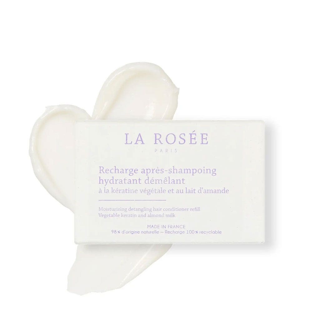 LA ROSÉE Recharge Après-Shampoing Hydratant Démêlant à la kératine végétale et au lait d'amande 200g