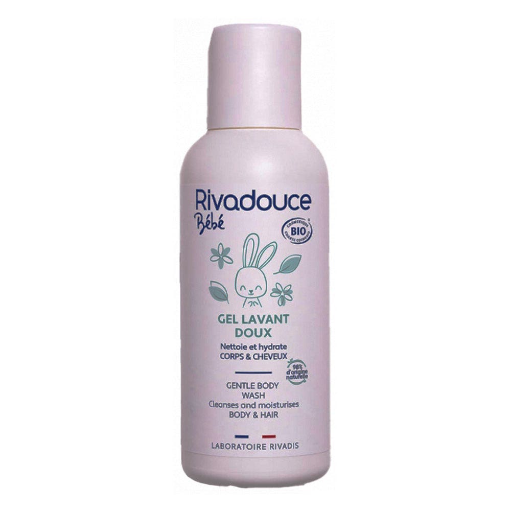 Rivadouce Bébé Gel Doux Lavant Bio Corps et Cheveux 75ml