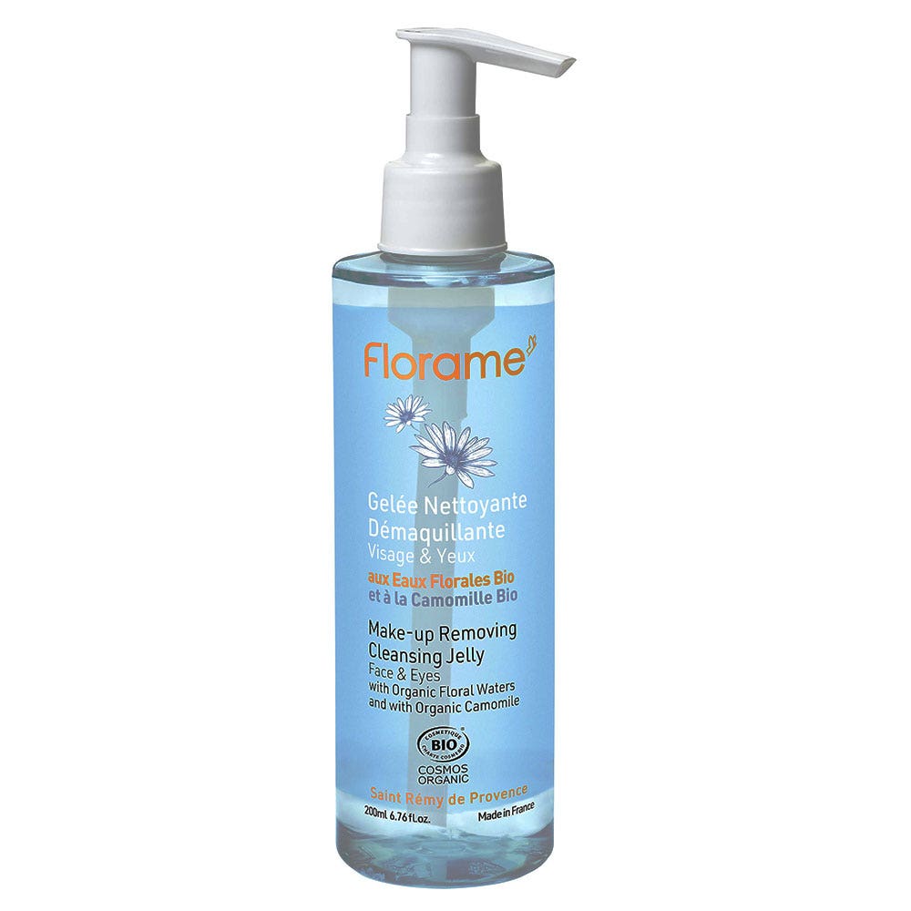 Florame Gelée Nettoyante Démaquillante Bio Visage et Yeux 200ml