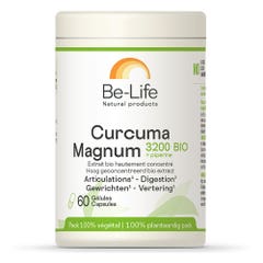 Be-Life Curcuma Magnum + Piperine Bio 60 Gelules 3200mg