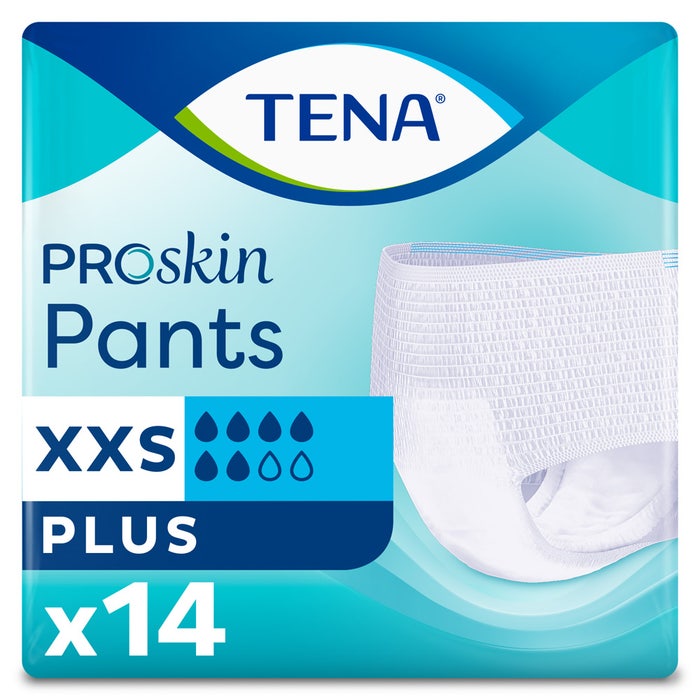Tena Proskin plus Pants Culottes Absorbantes Fuites Urinaires Taille XXS 40 -70 cm x14