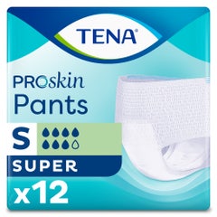 Tena Proskin Super Pants Culottes absorbantes Fuites Urinaires Taille S 65-85 cm x12