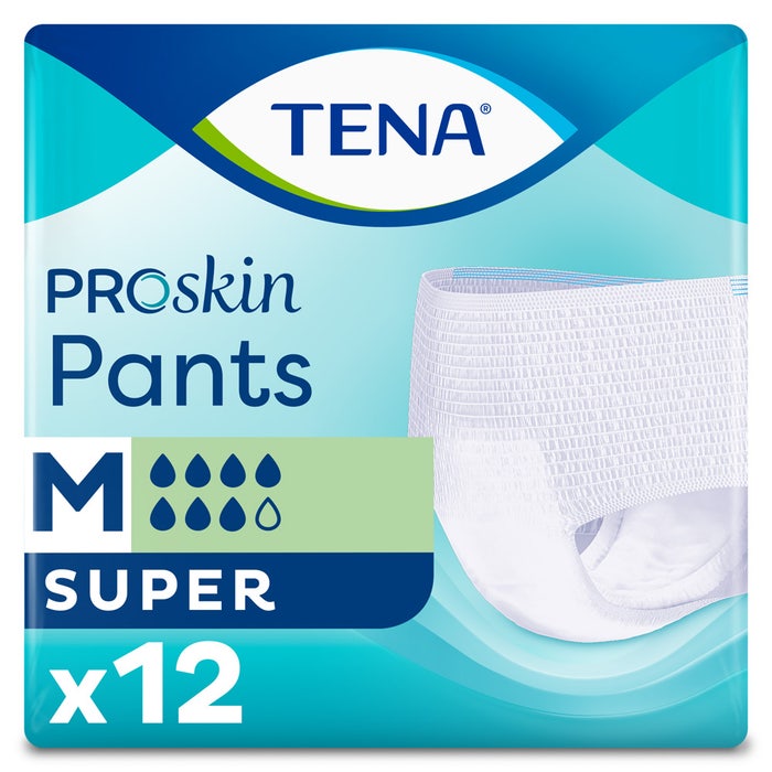 Tena Proskin Super Pants Culottes absorbantes Fuites Urinaires Taille M 80-110cm x12