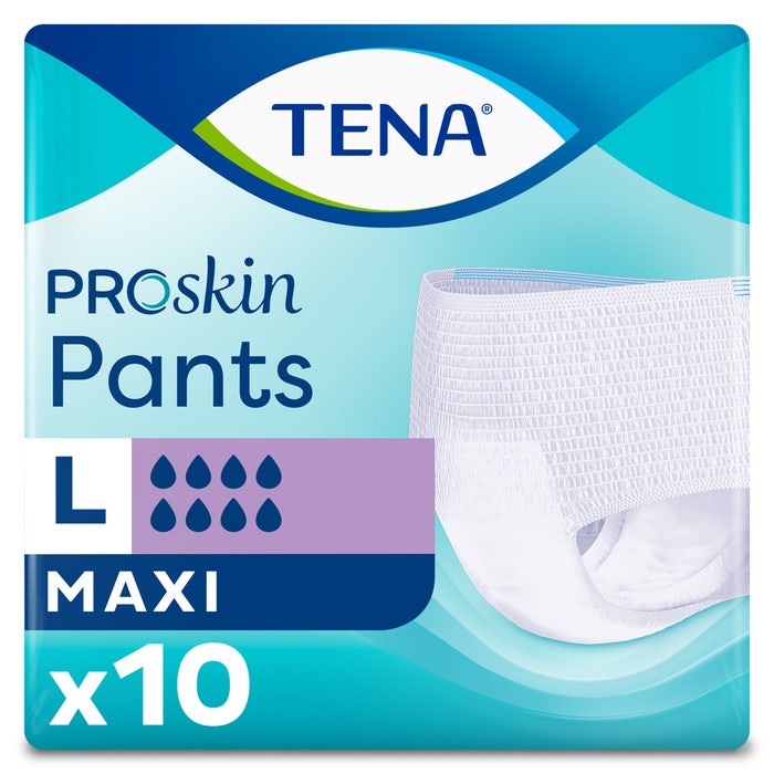 Tena Proskin Maxi Pants Culottes Absorbantes Fuites Urinaires Taille L 100-135 cm x10