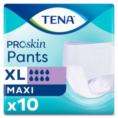 Tena Proskin Maxi Pants Culottes Absorbantes Fuites Urinaires Taille XL 120-160cm x10