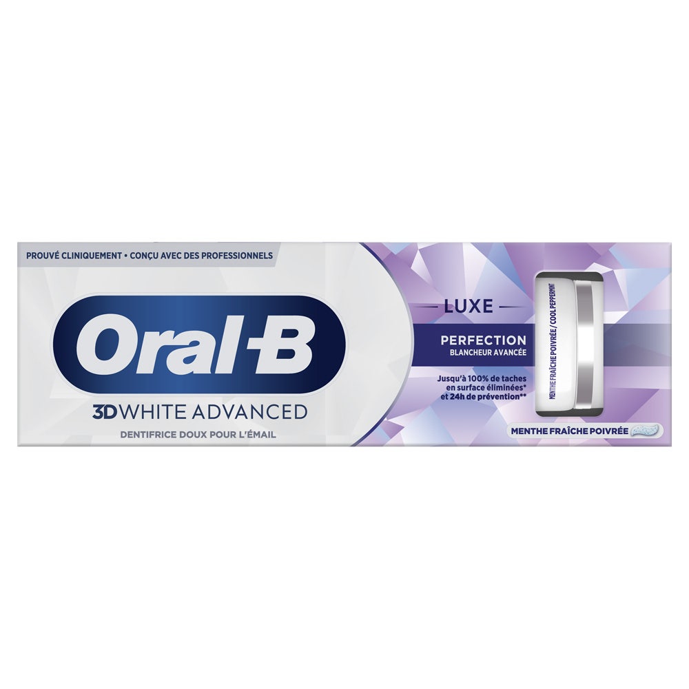 Dentifrice Oral-B 3D White Luxe Perfection - Blancheur Et Glamour - 75 Ml X 4 Tubes - Neuf