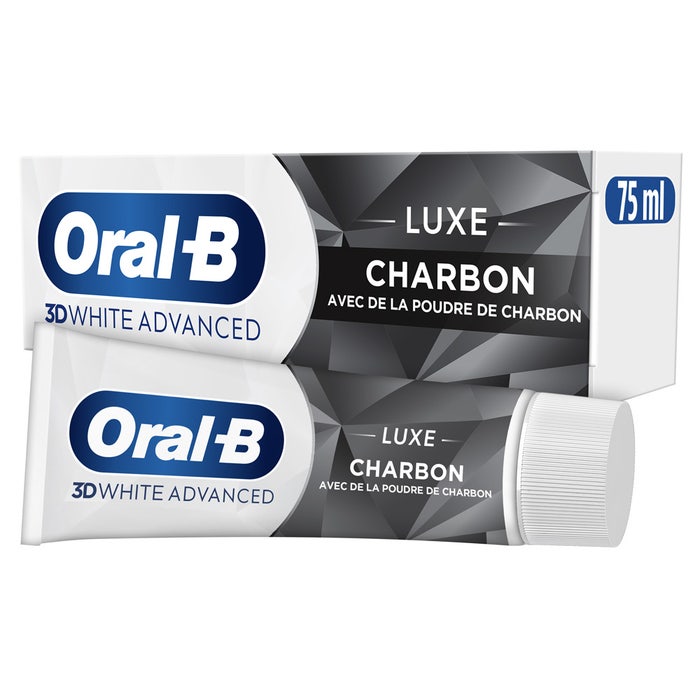 Oral-B 3D White Advanced Luxe Dentifrice charbon 75ml