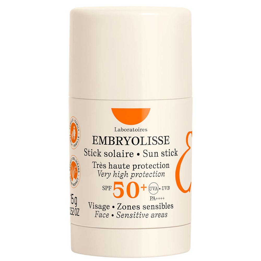 Embryolisse Stick Solaire SPF50+ Visage Zones Sensibles 15g