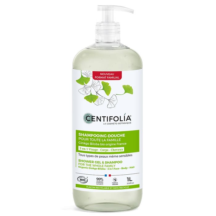 Centifolia Douceur et Hydratation Shampooing Douche 3en1 Bio Pour Toute La Famille 1L