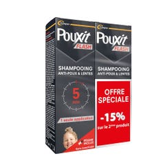 Pouxit Flash Shampooing anti-poux et lentes 2x100ml