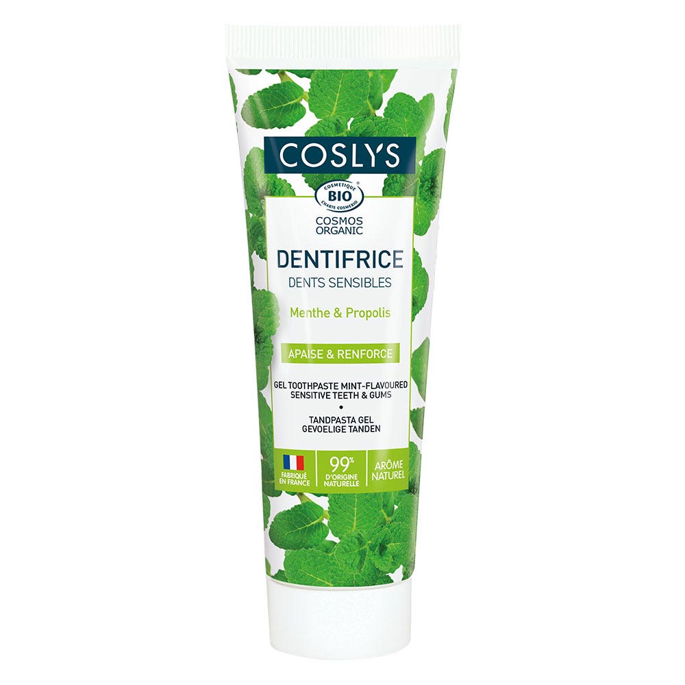 Coslys Dentifrice menthe bio Dents sensibles 75ml