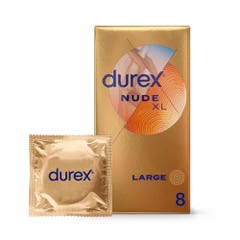 Durex Nude Préservatifs Sensation Peau contre Peau XL x8