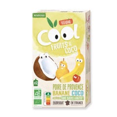 Vitabio Gourdes Cool Fruits & Coco Dès 3 Ans 12x85g