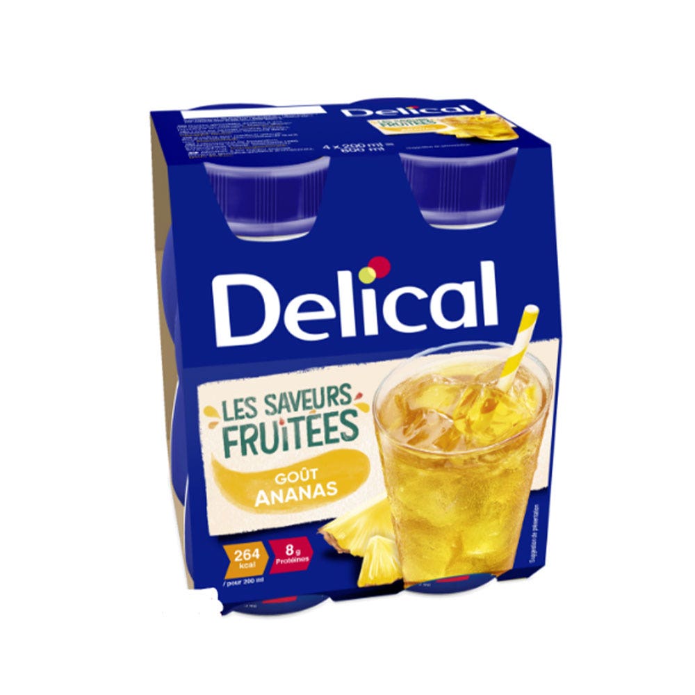Delical Les Saveurs Fruitées Boisson Hypercalorique 4x200ml