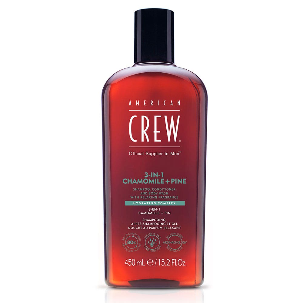 American Crew Shampooing 3 en 1 Camomille + Pin 450ml