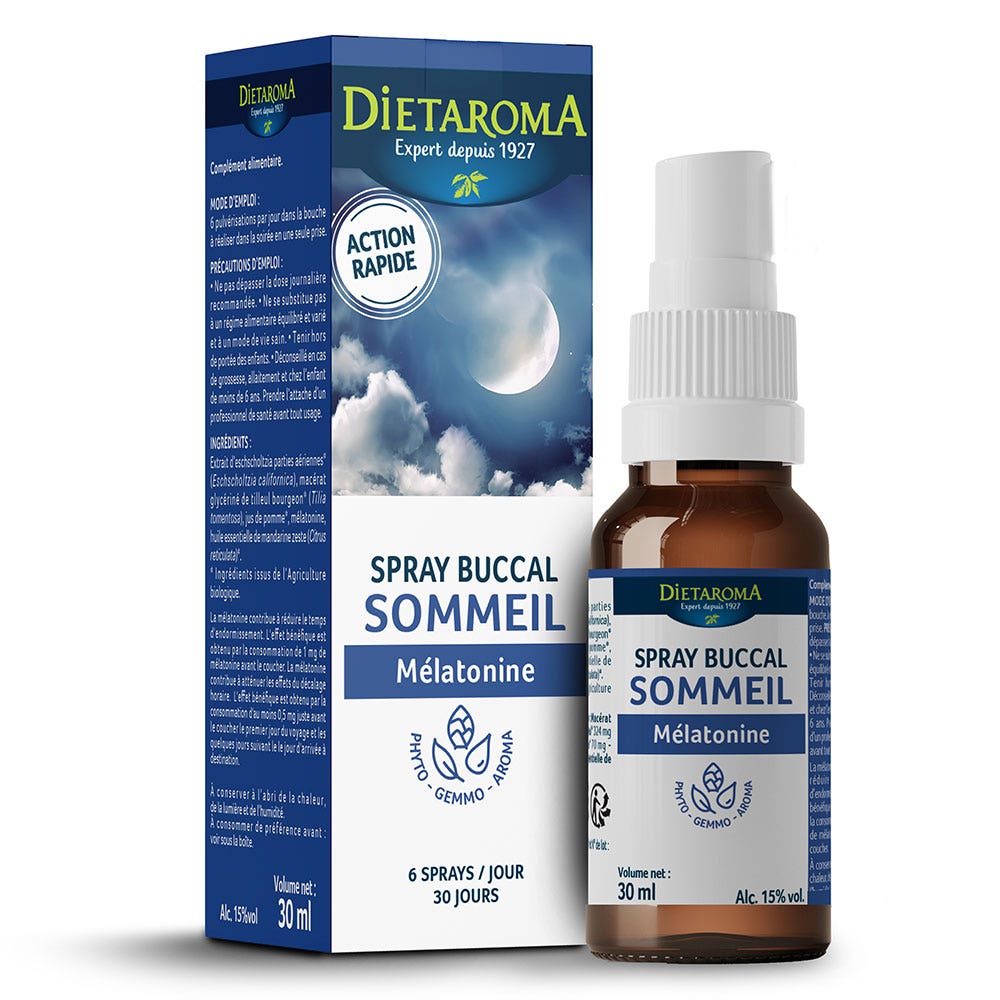 Dietaroma Spray Buccal Sommeil Mélatonine 30ml
